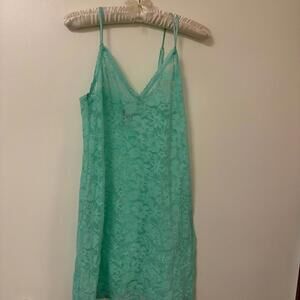 Victoria's Secret  Lace Sheer V-Neck Babydoll Lingerie Nightie Size L